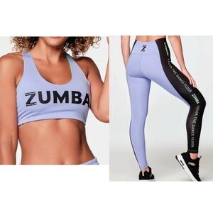 Zumba X Crayola Dance In Color Reversible Bra (S) & Leggings (XS) set